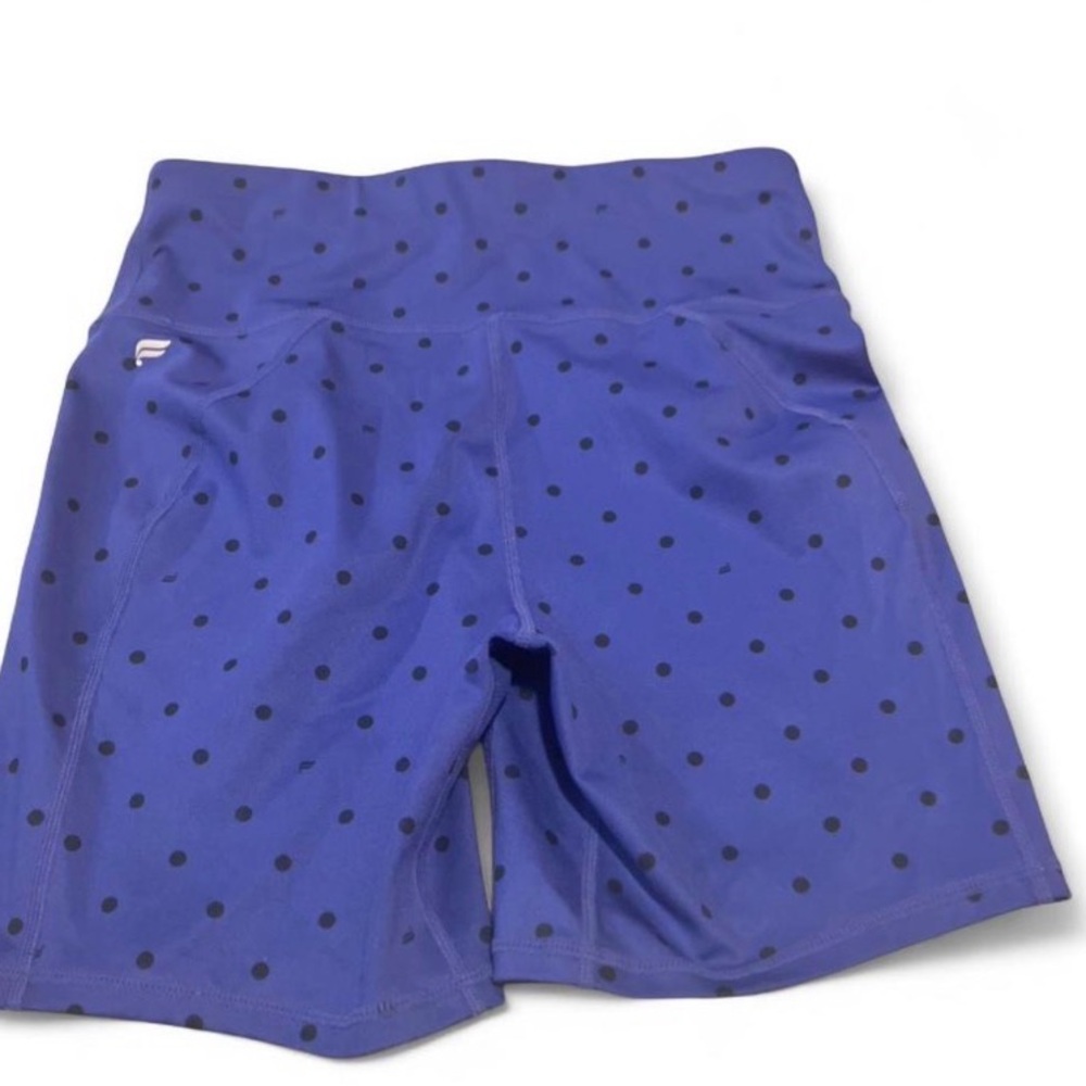 Fabletics‎ Ultra Cool Active Blue Polka Dot Women's Shorts Atlhletic Wear
